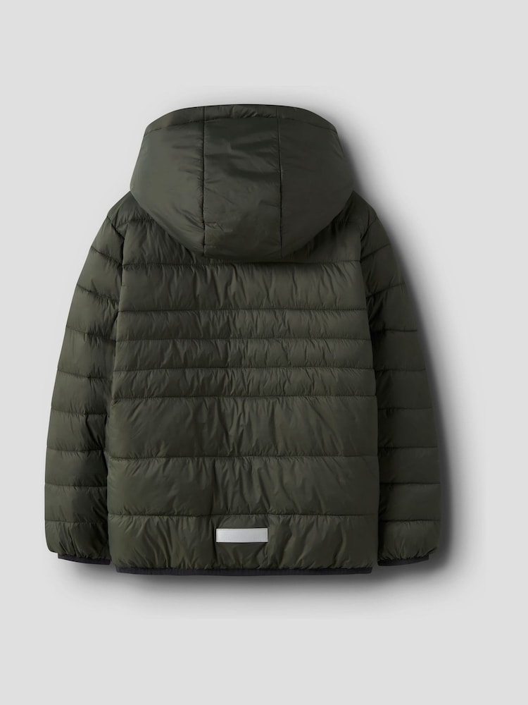 Name It Green Hooded Puffer Jacket - Image 2 of 5 Name It Green Hooded Puffer Jacket - Image 2 of 5