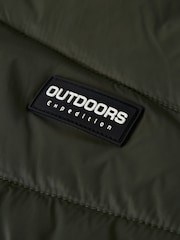 Name It Green Hooded Puffer Jacket - Image 3 of 5