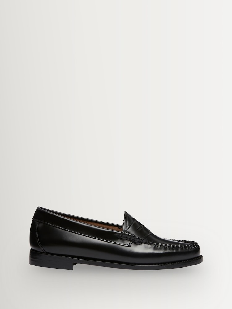 G.H.Bass Black Weejun Penny Leather Sole Loafers - Image 1 of 6