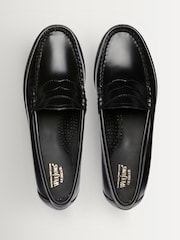 G.H.Bass Black Weejun Penny Leather Sole Loafers - Image 5 of 6