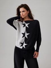 Mint Velvet Grey Cotton Blend Fine Knit Batwing Jumper - Image 3 of 8