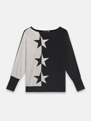 Mint Velvet Grey Cotton Blend Fine Knit Batwing Jumper - Image 7 of 8