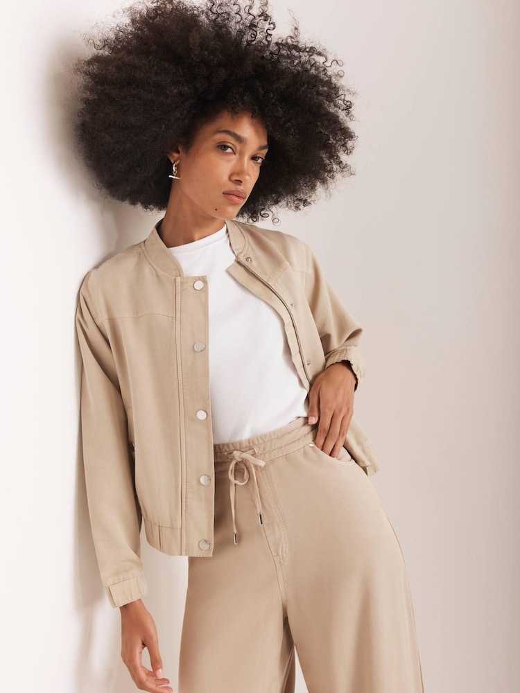 Mint Velvet Natural Washed Bomber Jacket - Image 2 of 8