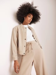 Mint Velvet Natural Washed Bomber Jacket - Image 4 of 8