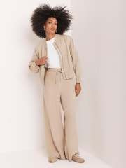 Mint Velvet Natural Washed Bomber Jacket - Image 6 of 8
