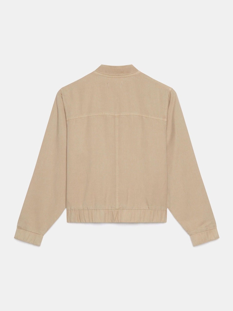Mint Velvet Natural Washed Bomber Jacket - Image 8 of 8