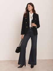 Mint Velvet Black Washed Wide Jeans - Image 2 of 7