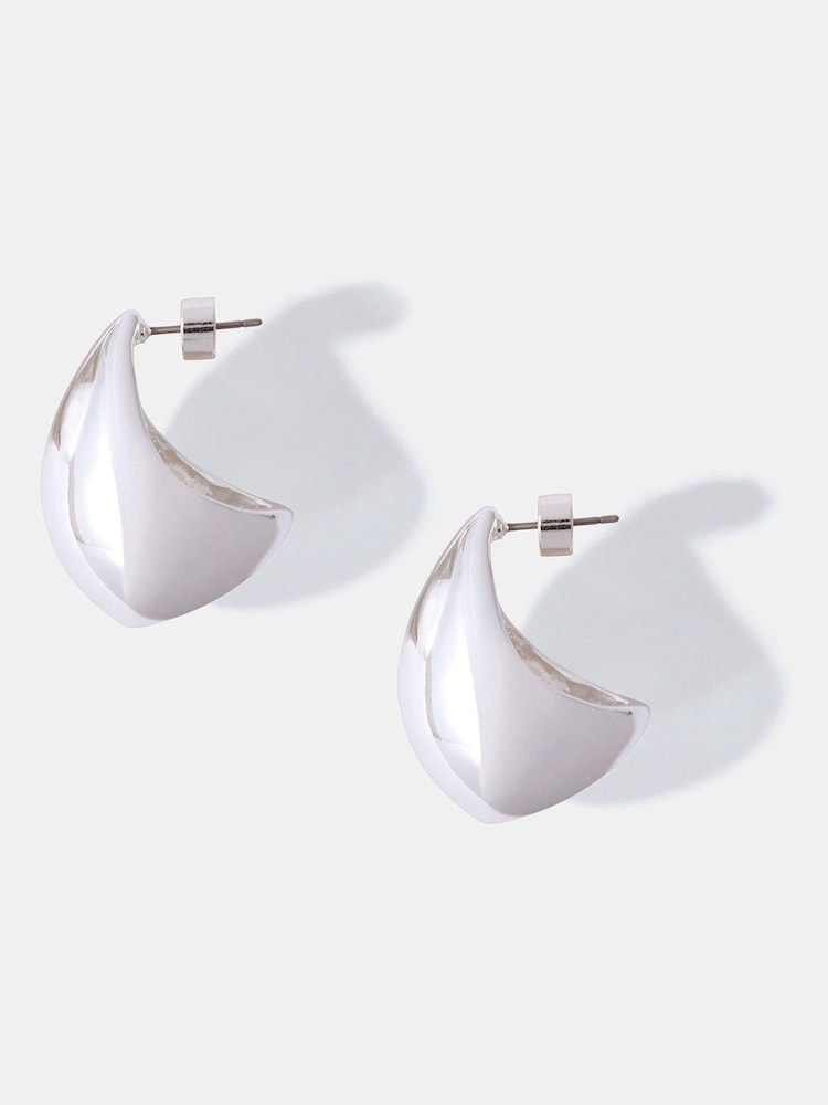 Mint Velvet Silver Tone Statement Teardrop Earrings - Image 1 of 3