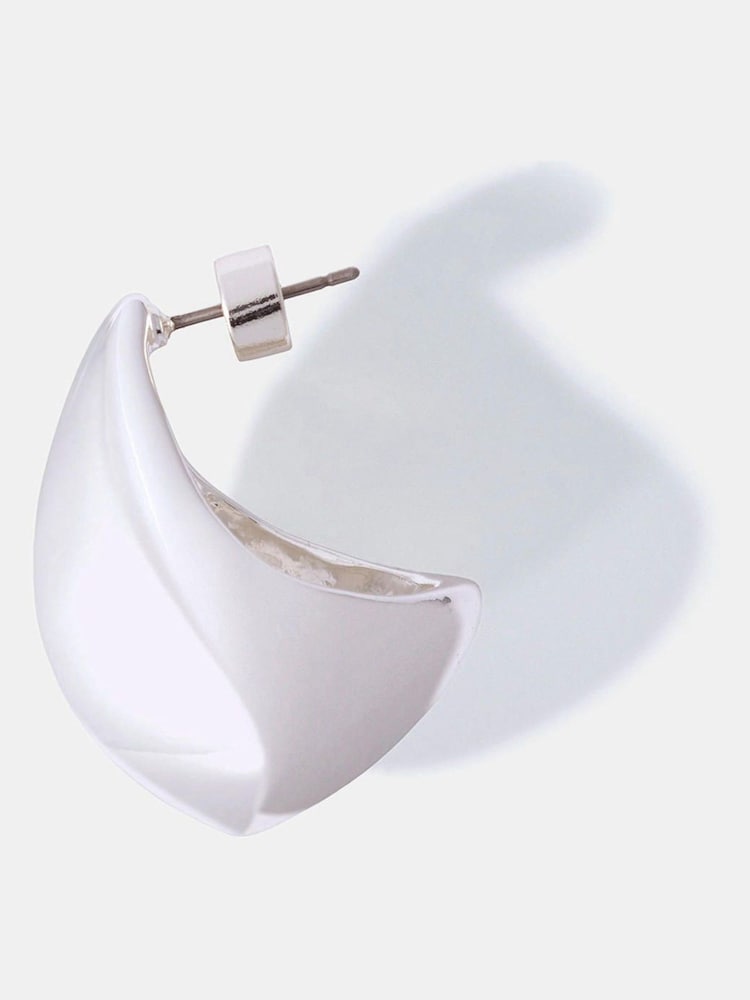 Mint Velvet Silver Tone Statement Teardrop Earrings - Image 3 of 3