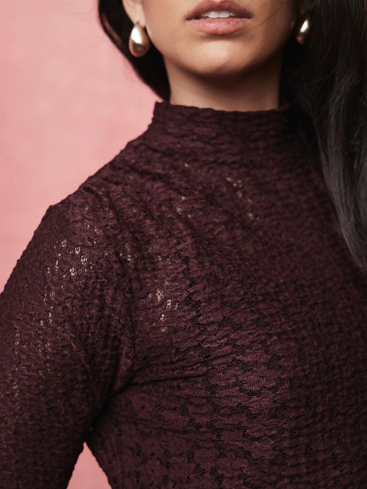 Buy Mint Velvet Red Lace Asymmetric Dress from Next USA
