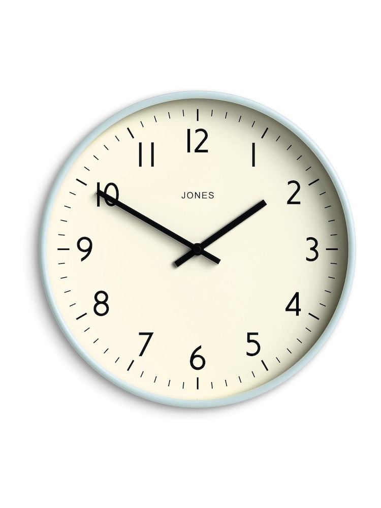 Jones Clocks Clear Blue Studio Wall Clock 30cm - Image 4 of 4 Jones Clocks Clear Blue Studio Wall Clock 30cm - Image 4 of 4