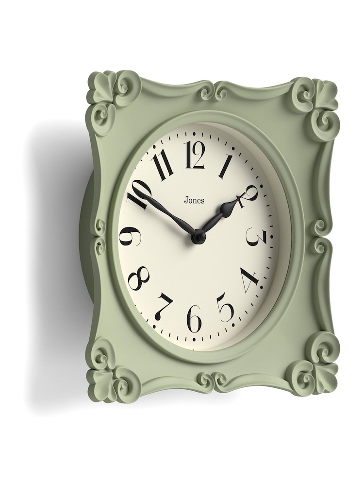 Jones Clocks Sage Green Rialto Wall Clock 25cm - Image 4 of 4