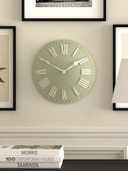 Jones Clocks Sage Green Strand Convex Wall Clock 30cm - Image 1 of 4