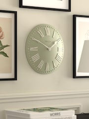 Jones Clocks Sage Green Strand Convex Wall Clock 30cm - Image 2 of 4