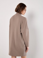 Apricot Grey Thick Rib Cocoon Dress - Image 4 of 4