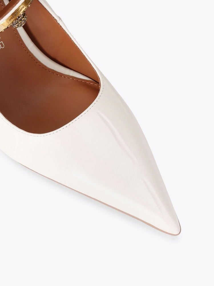 Kurt Geiger London Cream Mansion Ankle Strap Court Shoes - Image 4 of 4 Kurt Geiger London Cream Mansion Ankle Strap Court Shoes - Image 4 of 4