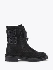 Kurt Geiger London Brixton Buckle Ankle Black Boots - Image 2 of 5