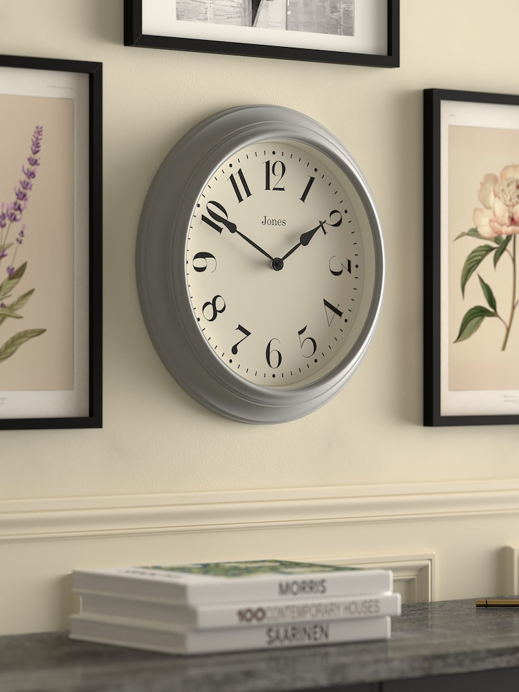 Jones Clocks Posh Grey Fenchurch Wall Clock 40cm - Image 2 of 4