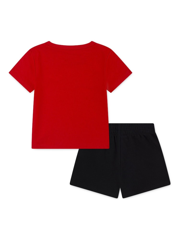 Nike Red/Black Infant Small Logo T-Shirt And Shorts Set - Image 2 of 4