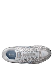 Nike White/Silver Youth P6000 Trainers - Image 4 of 7