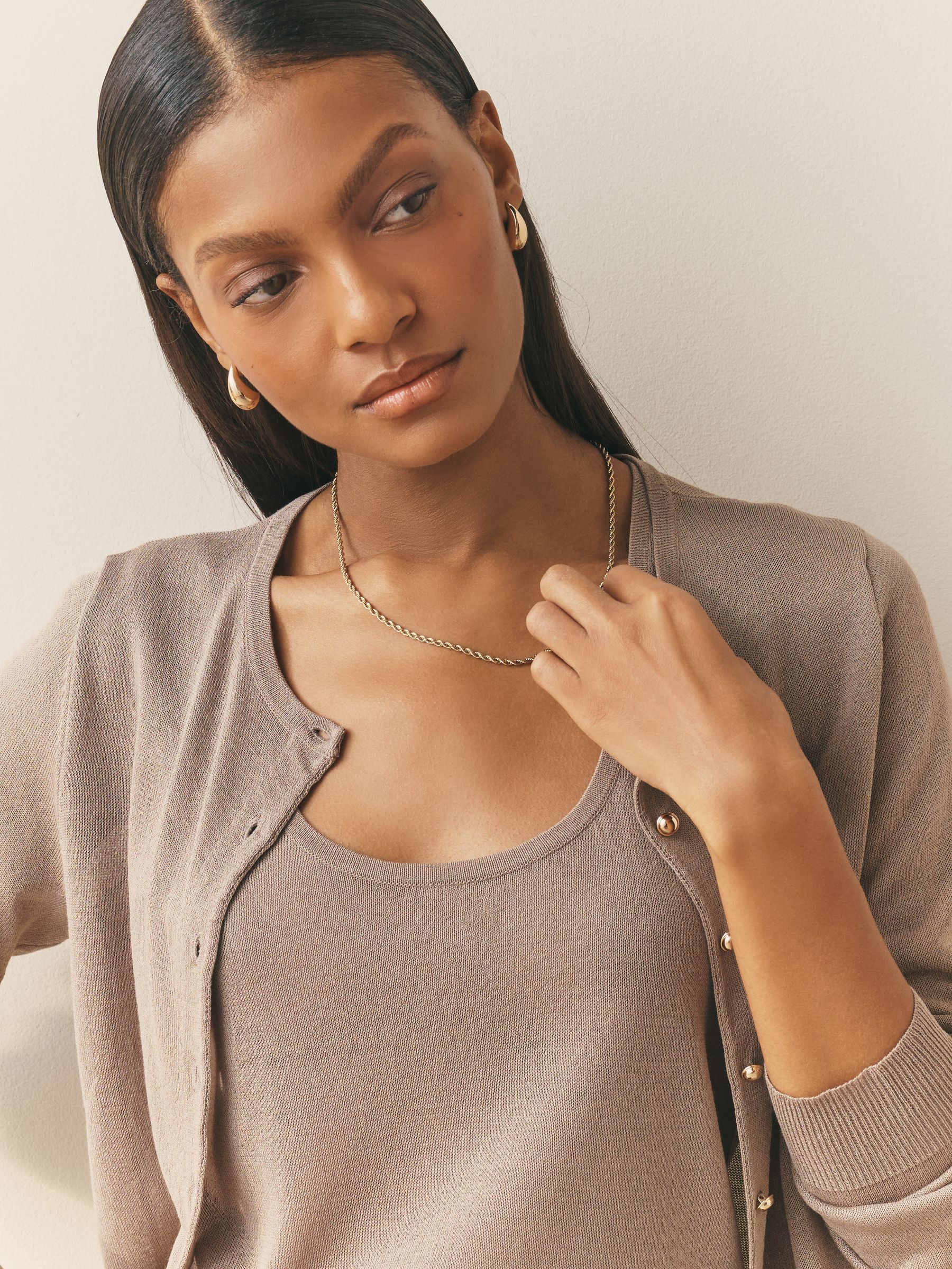 Buy Nothing Ordinary Sand Premium Viscose Compact Knit Cardigan
