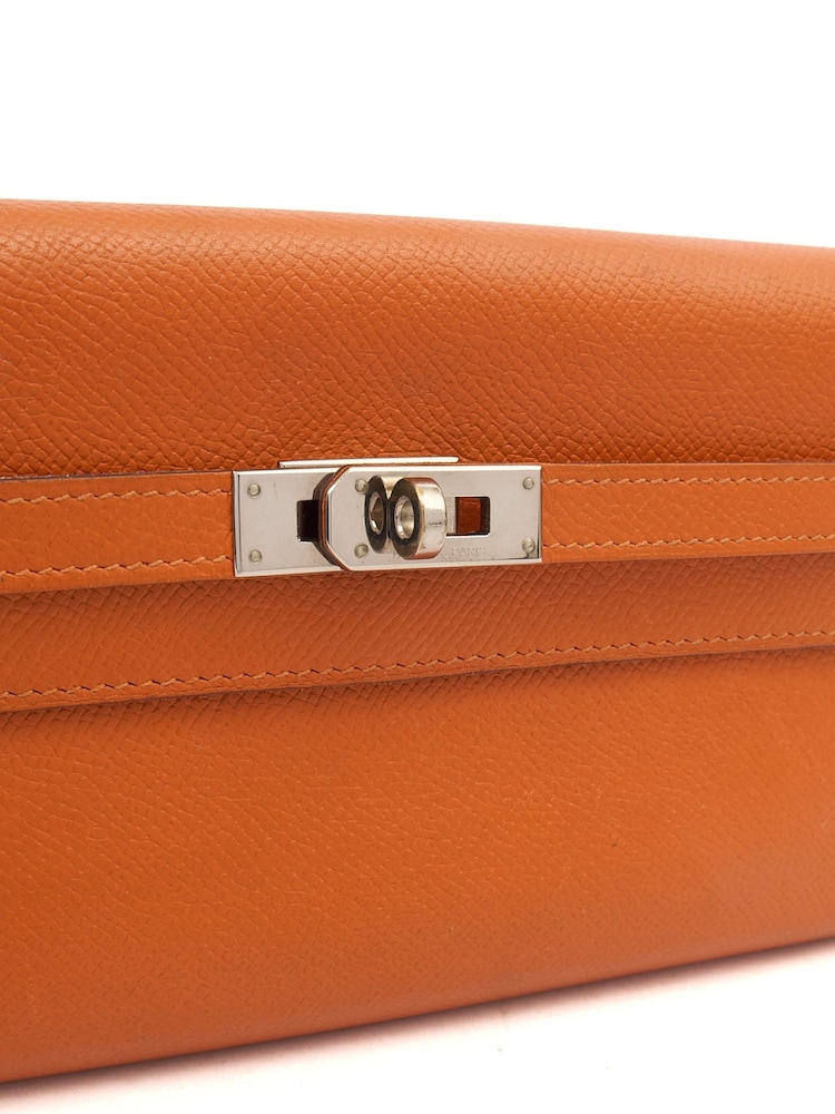 The Handbag Clinic Orange Hermes Classic Kelly Wallet - Image 7 of 7