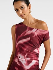 Forever New Red Gisella Petite Mesh Midi Dress - Image 3 of 4