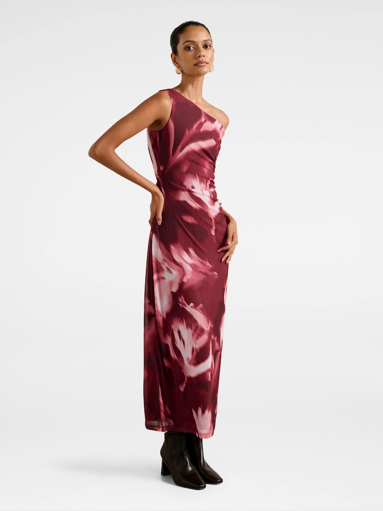 Forever New Red Gisella Petite Mesh Midi Dress - Image 4 of 4 Forever New Red Gisella Petite Mesh Midi Dress - Image 4 of 4