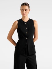 Forever New Black Hendrix Long Waistcoat - Image 1 of 5