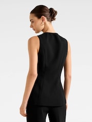 Forever New Black Hendrix Long Waistcoat - Image 2 of 5