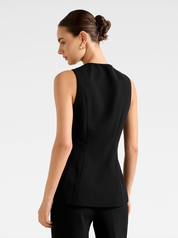 Forever New Black Hendrix Long Waistcoat - Image 2 of 5 Forever New Black Hendrix Long Waistcoat - Image 2 of 5