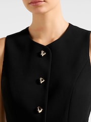 Forever New Black Hendrix Long Waistcoat - Image 3 of 5