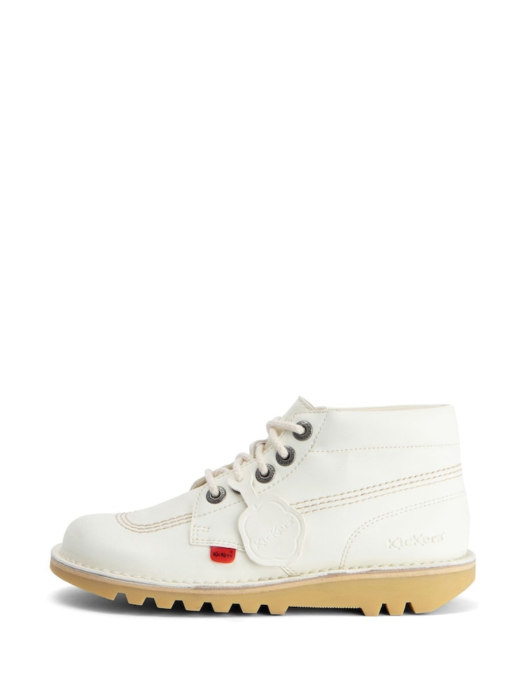 Kickers White Adult Unisex Kick Hi Synthetic Shoes - Image 2 of 4