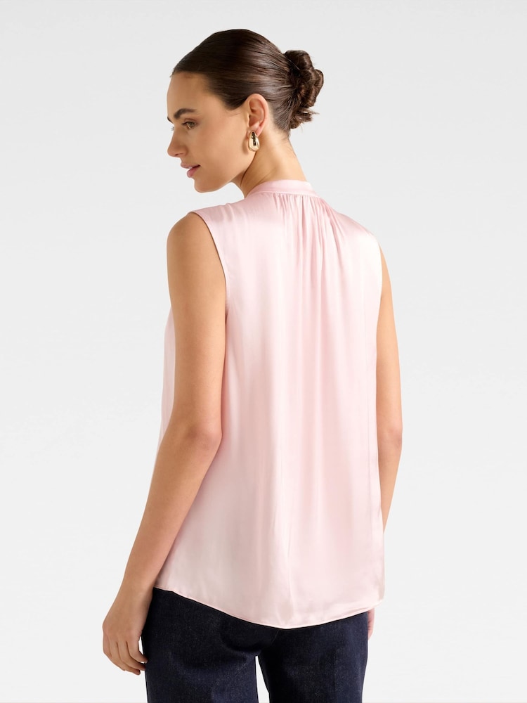 Forever New Pink Kourtney Sleeveless Blouse - Image 2 of 5 Forever New Pink Kourtney Sleeveless Blouse - Image 2 of 5