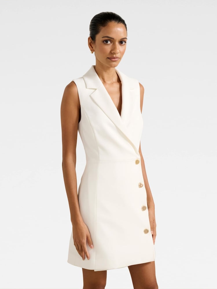 Buy Forever New White Eddie Petite Blazer Mini Dress from Next Ireland