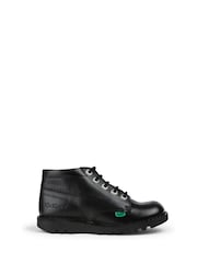 Kickers Black Junior Unisex Kick Hi Zip Leather Shoes - Image 2 of 5