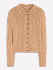 Boden Brown Diane Pointelle Cardigan - Image 5 of 6