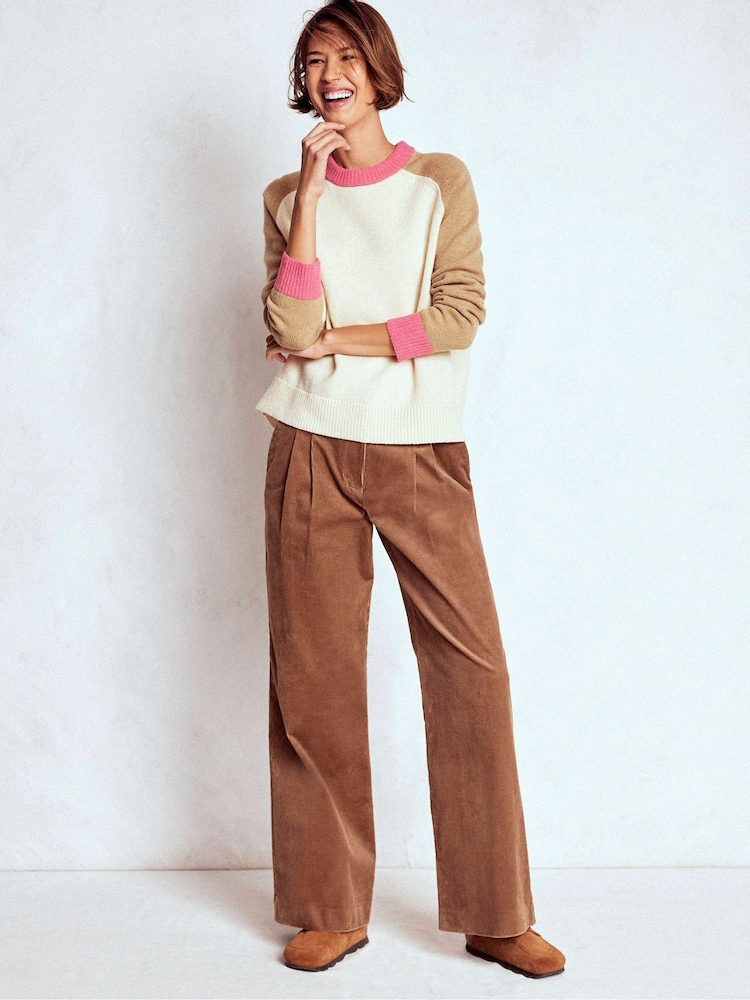 Boden Cream Marion Merino Jumper - Image 1 of 6