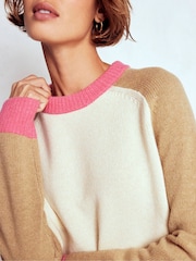 Boden Cream Marion Merino Jumper - Image 2 of 6