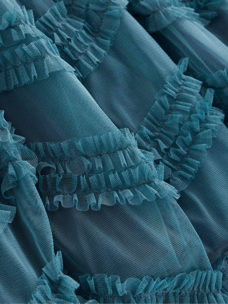 Boden Blue Velour Tulle Ballet Dress - Image 3 of 3 Boden Blue Velour Tulle Ballet Dress - Image 3 of 3
