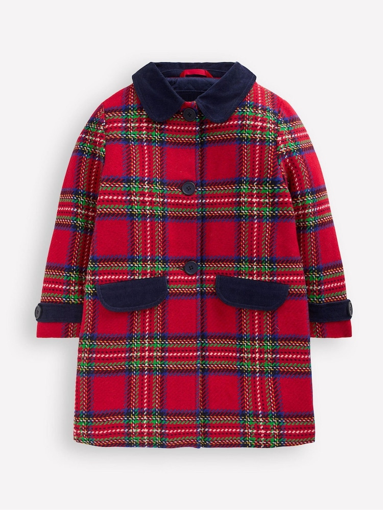 Boden Red Wool Blend Coat - Image 1 of 4