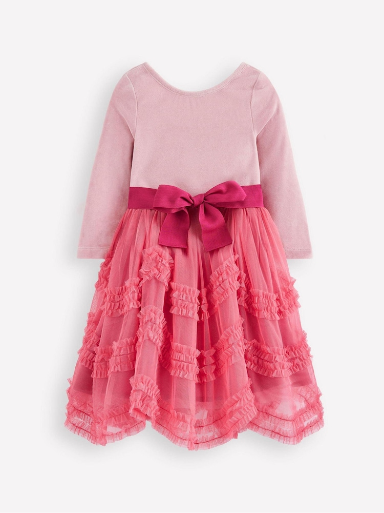 Boden Pink Velour Tulle Ballet Dress - Image 2 of 3 Boden Pink Velour Tulle Ballet Dress - Image 2 of 3