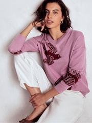 Boden Pink Natasha Novelty Jumper - Image 1 of 6