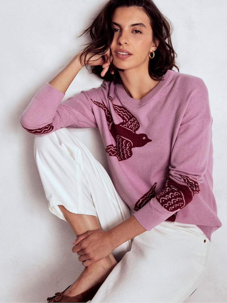 Boden Pink Natasha Novelty Jumper - Image 1 of 6