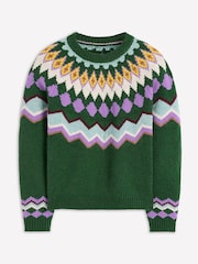 Boden Green Eleanor Fair Isle Jumper - Image 1 of 2