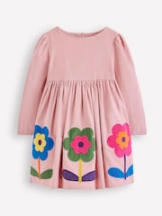 Boden Pink Corduroy Appliqué Dress - Image 1 of 3
