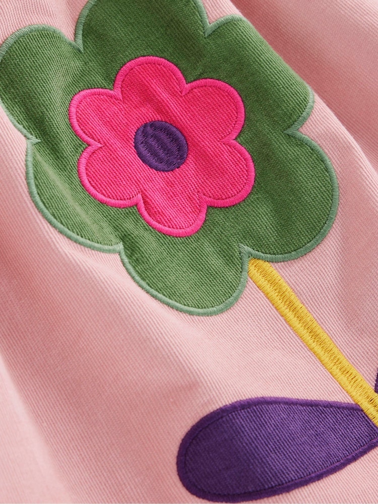 Boden Pink Corduroy Appliqué Dress - Image 3 of 3