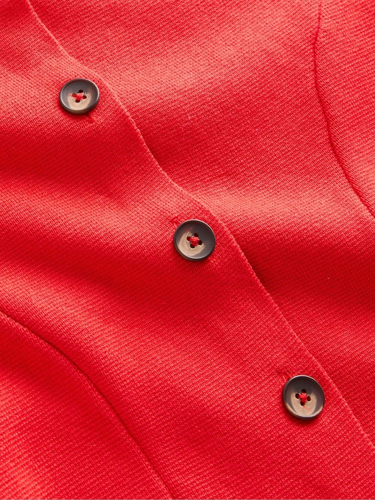 Boden Red Joanna Fitted Knitted Jacket - Image 7 of 7