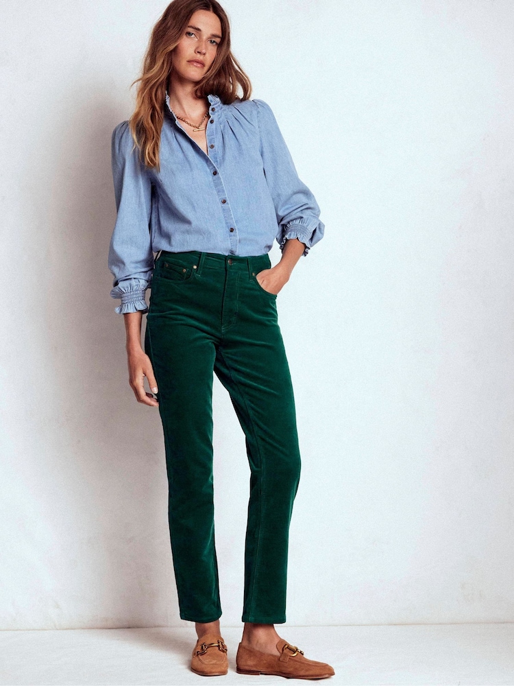 Boden Green 5-Pocket Cord Slim Jeans - Image 1 of 5 Boden Green 5-Pocket Cord Slim Jeans - Image 1 of 5