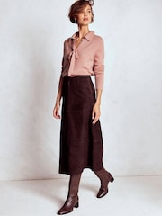 Boden Pink Collared Tie Front Cardigan - Image 3 of 6
